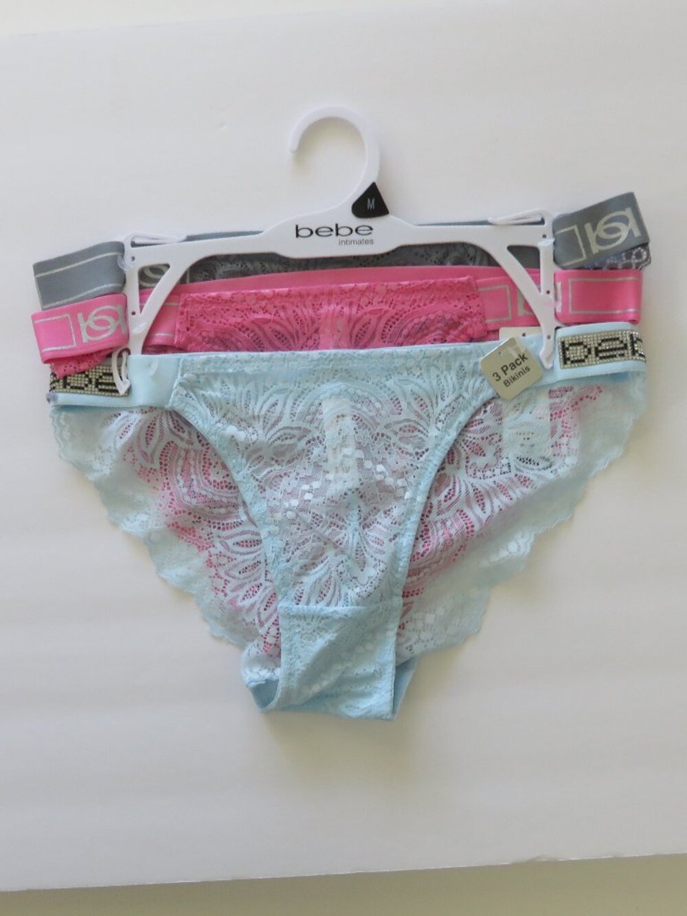 (#137) Bebe Lace Bikini Women's 3 Pack Underwear Size M